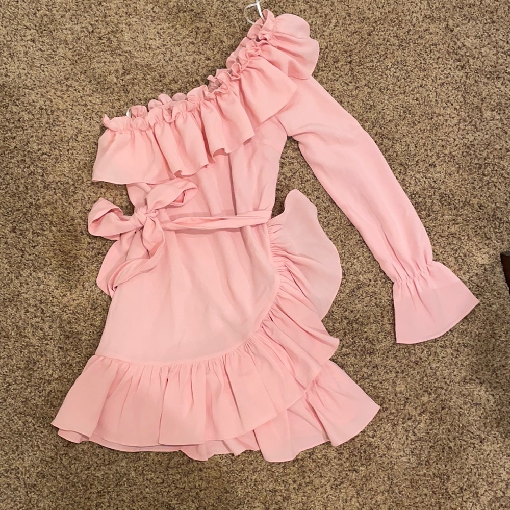 Pink one shoulder dress from White Fox - size XS